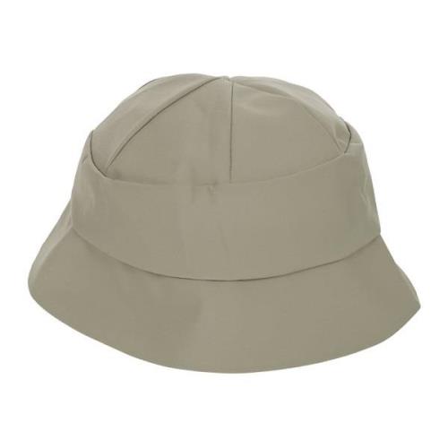 Beige Stretch Hat med Logo Broderi