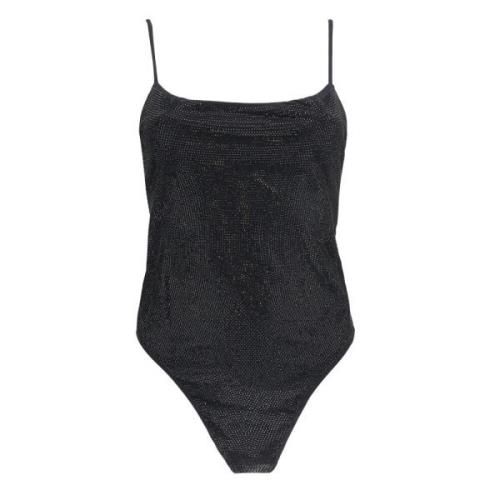 Sort Monokini med Strass Mønster