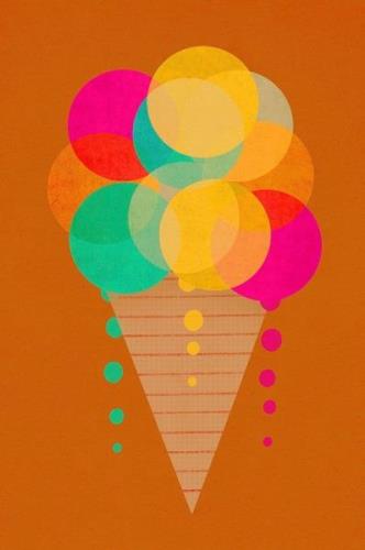 Pelcasa - Plakat Neon Ice Cream - Kobber - Plakater & billeder - - Hom...