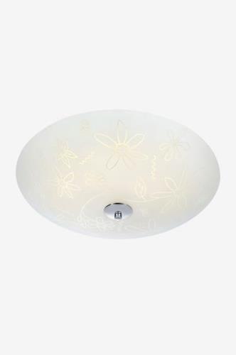 FLEUR Plafond LED hvid/krom, 43 cm