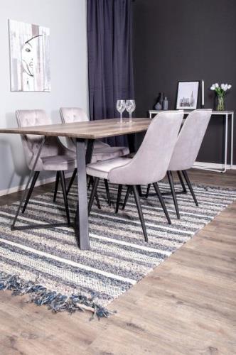 Venture Home - Spisegruppe Marina med 4 spisebordsstole Velvet Deluxe ...