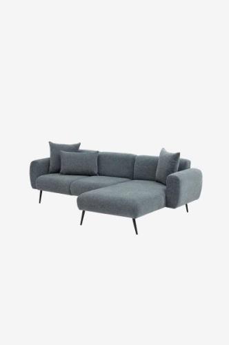 Hanah Home - Hjørnesofa - Side Højre - Grå - 3-pers. sofaer - - Homero...