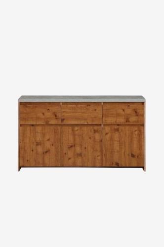 Loft24 - Skænk Maribo 3 låger/3 skuffer - Brun - Skænke & sideboards -...