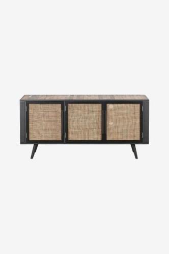 NovaSolo Furniture - Tv Kommode 3 låger Nordic Rattan - Brun - Tv-bænk...