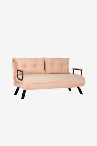 Hanah Home - Sovesofa 2-pers. Sando - Grå - Beige - 2-pers. sofaer - -...