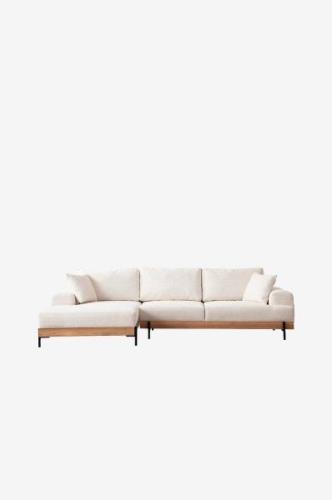 Homitis - Hjørnesofa -Tan Left - Hvid - Sofaer med chaiselong - - Home...