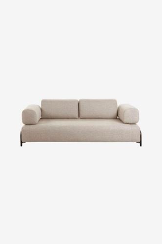 Kave Home - Sofa Compo, 3-pers. - Beige - 3-pers. sofaer - - Homeroom