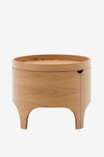 Kave Home - Sengebord af ask plywood Octavia diameter 55 cm - Brun - S...