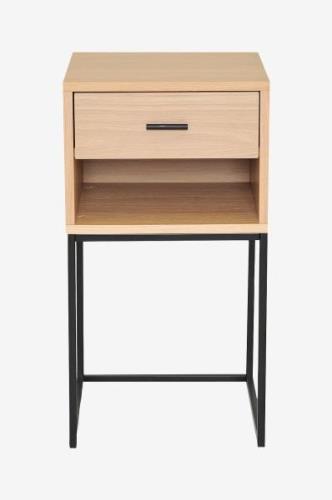 Nordic Furniture Group - Sengebord Domino med hylde - Natur - Sengebor...