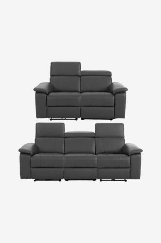 Loft24 - Sofa Tanaro Set 2/3pers Mannual - Grå - Sofaer - - Homeroom