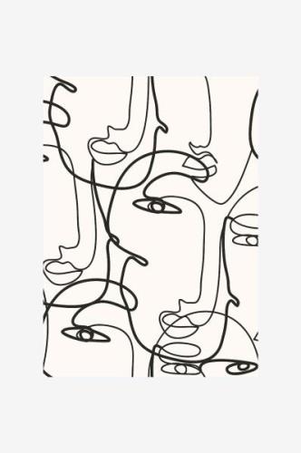 Malerifabrikken - Poster Abstract Lines 5 - Beige - Posters - - Homero...