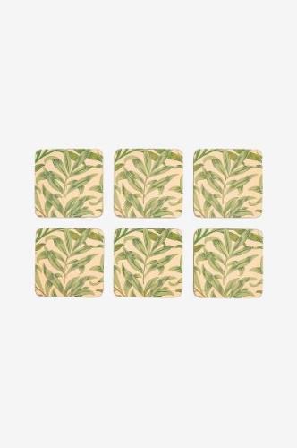 Pimpernel - Glasbrikker Morris & Co Willow Bough Green 6-pak - Flerfar...