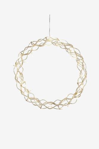 Konstsmide - Krans af guldmetal, LED 45 cm - Guld - Adventsstjerner - ...