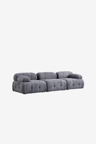 Hanah Home - 3-sæders sofa Muffin - Grå - 3-pers. sofaer - - Homeroom