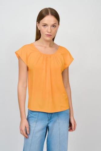 CRÉTON CRDrape bluse (ORANGE L)