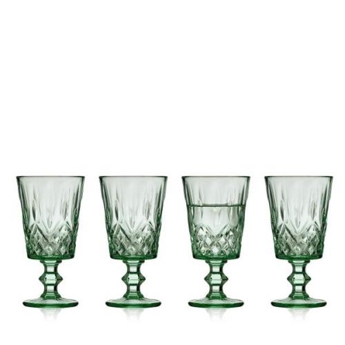 LYNGBY GLAS Sorrento vinglas 4 stk. grøn