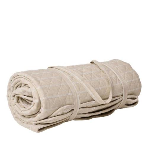 SINENRUP Life stripe tæppe (BEIGE ONESIZE)