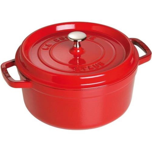 Staub Rund Gryde 24 cm 3,8 liter Rød