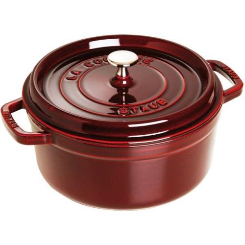 Staub Rund Gryde 24 cm 3,8 liter Grenadine