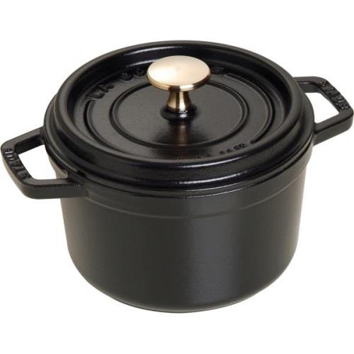 Staub La Cocotte Rund cocotte 16cm. 1,2 liter, sort