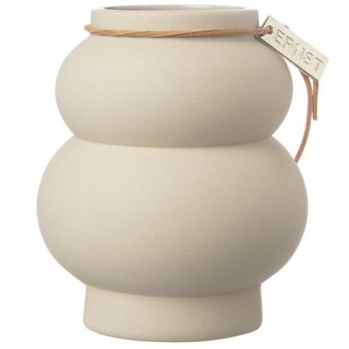 Ernst Vase Kurvig Beige 21,5 cm.