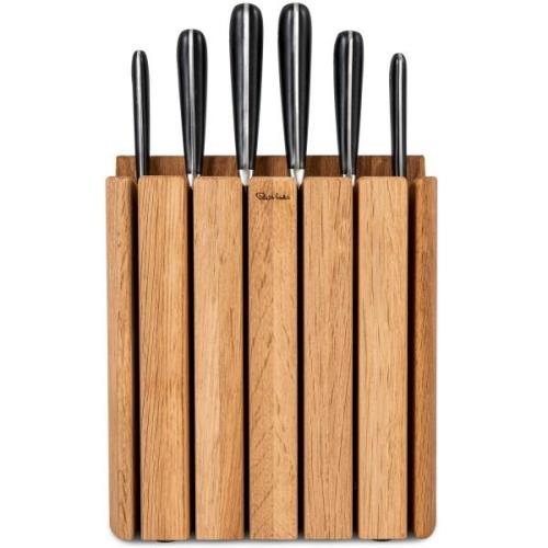 Robert Welch Signature Book Oak Knivblok med 6 Knive