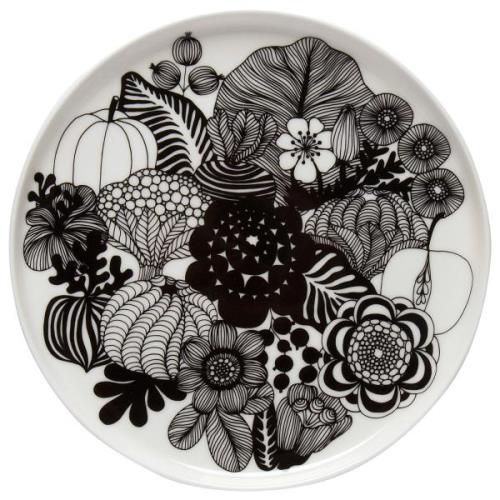 Marimekko Siirtolapuutarha tallerken, 20 cm., hvid