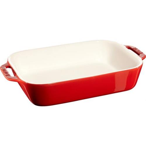 Staub Rektangulær Ovnfast Fad 27 x 20 cm Rød