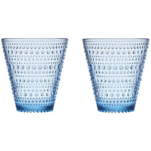 Iittala Kastehelmi drikkeglas 2 stk. aqua