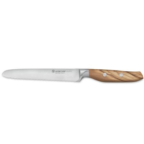 Wüsthof AMICI Lille Takket Kniv, 14 cm., Oliventræ