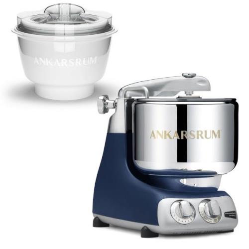 Ankarsrum AKM 6230 røremaskine med ismaskine, royal blue