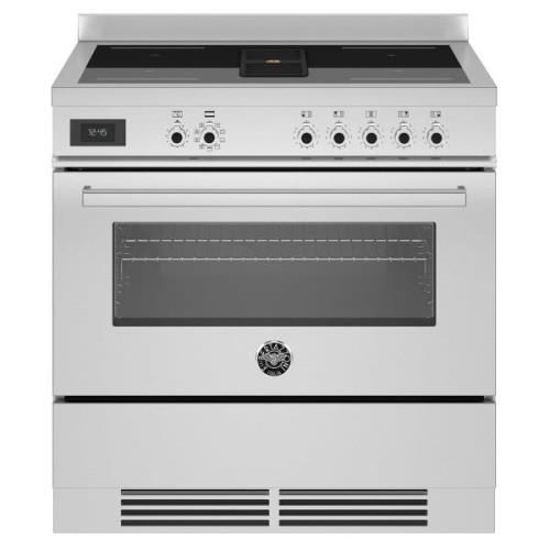 Bertazzoni PROCH94I1EXT Komfur med integreet emhætte 90 cm, rustfri st...