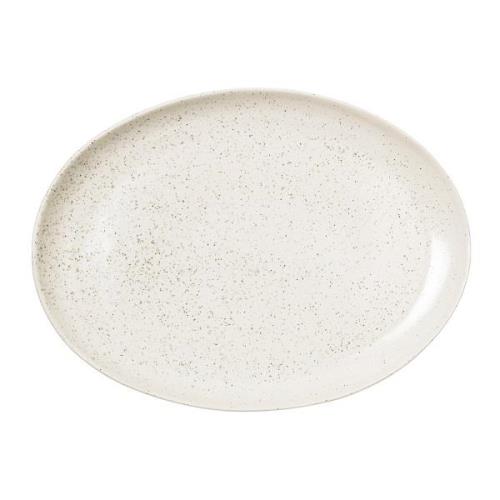 Broste Copenhagen Nordic Vanilla oval tallerken 35,5 x 26,5 cm