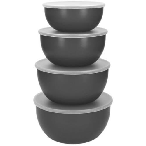 KitchenAid Söt med 4 skåle med låg, charcoal grey