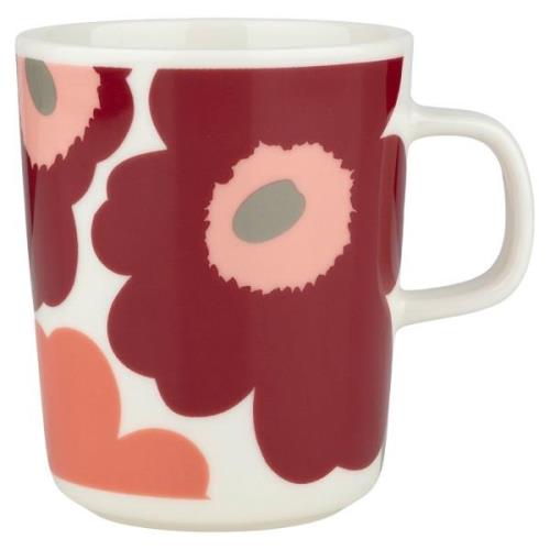 Marimekko Unikko krus 2,5 dl, hvid/cherry/rød