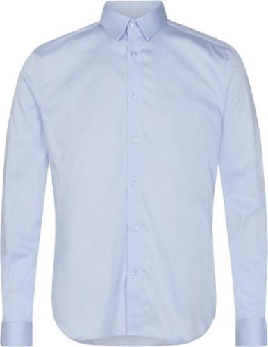 Mos Mosh Gallery Manny Stretch Shirt Mand Light Blue Langærmede Skjort...