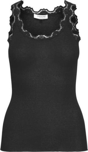 Rosemunde Rwbliss SL top Kvinde Black W. Silver Lurex Toppe Str L - ho...