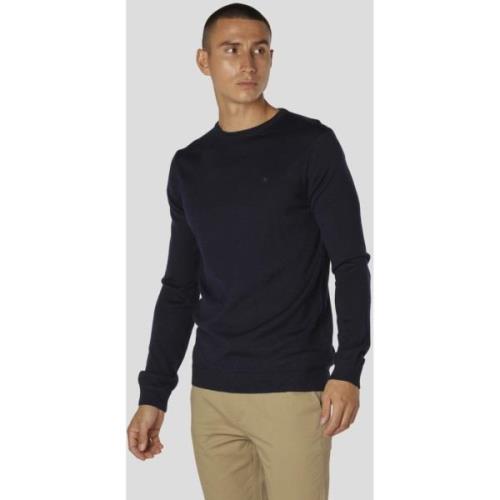 Clean Cut Copenhagen Merino Wool Crew Mand Navy Sweaters Str L Merino ...