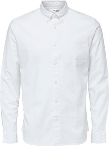 Selected Homme Slhregrickox Flex Shirt LS S Noos Mand Hvid Langærmede ...