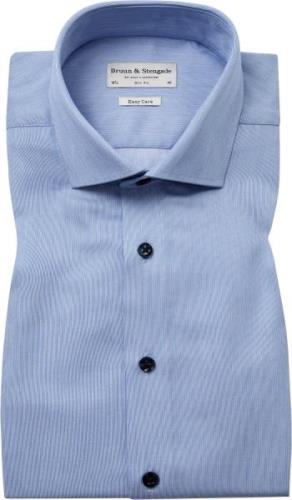 Bruun & Stengade BS Ibaka Slim Fit Shirt Mand Blue Langærmede Skjorter...