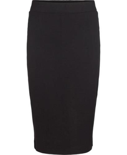 Selected Femme Slfshelly MW Pencil Skirt Noos Kvinde Sort Midi Nederde...