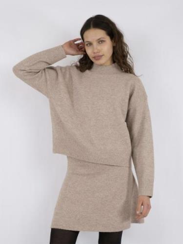 Neo Noir Paulina Knit Blouse Kvinde Sand Melange Sweaters Str 40 - hos...