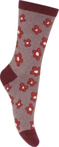 Melton Blossom Socks Str 27/30 - Grape Shake Strømper Bomuld hos Magas...