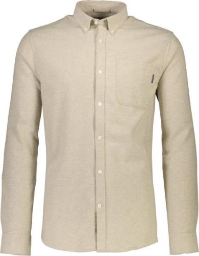 Lindbergh Brushed Twill Shirt L/S Mand Sand Langærmede Skjorter Str L ...