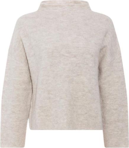 PBO ¤ Svera Knit Sweater ¤ Kvinde Beige Melange Sweaters Str L - hos M...