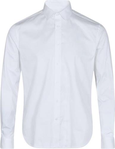 Mos Mosh Gallery Manny Stretch Shirt Mand White Langærmede Skjorter St...