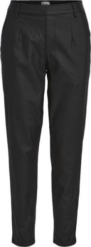 Object Objbelle Lisa Coated Pant Noos Kvinde Black Bukser Med Smalle B...