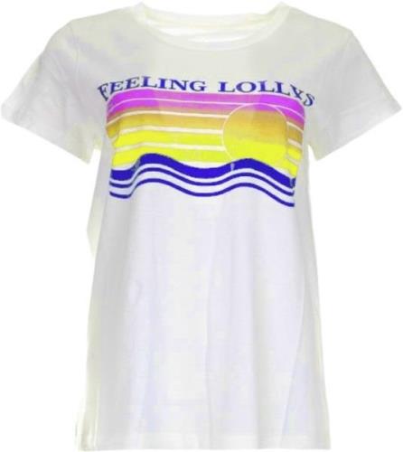 Lollys Laundry Romall Tee SS Kvinde White Kortærmede T-shirts Str L - ...