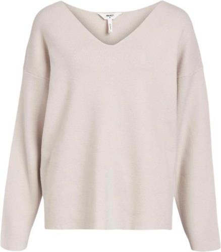 Object Objreynard Vneck Pullover Noos Kvinde Silver Gray Toppe Regular...