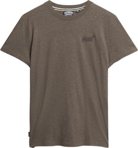 Superdry Essential Logo EMB TEE Mand Cocoa Brown Marl Kortærmede T-shi...